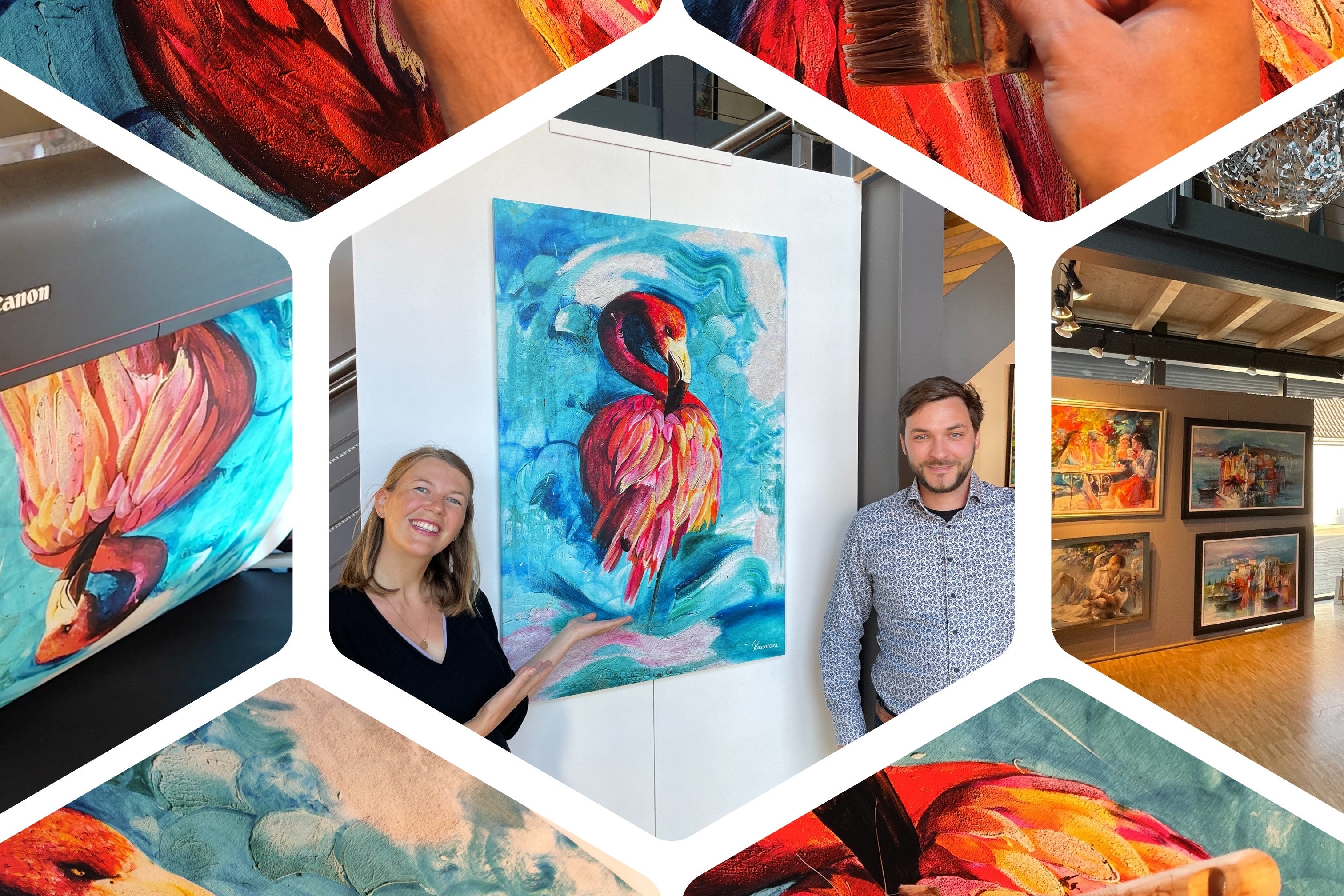 Cooperation with Gallery Munk form Günzburg, Bavaria - Kassandra Flinterhoff and Stefan Munk - Gallery Munk produces Canvas Prints