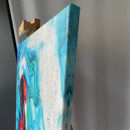 Flamingo im Gleichgewicht | Druck auf Leinwand