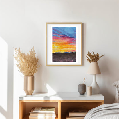 Print: Valencia Malvarrosa Beach Sunrise